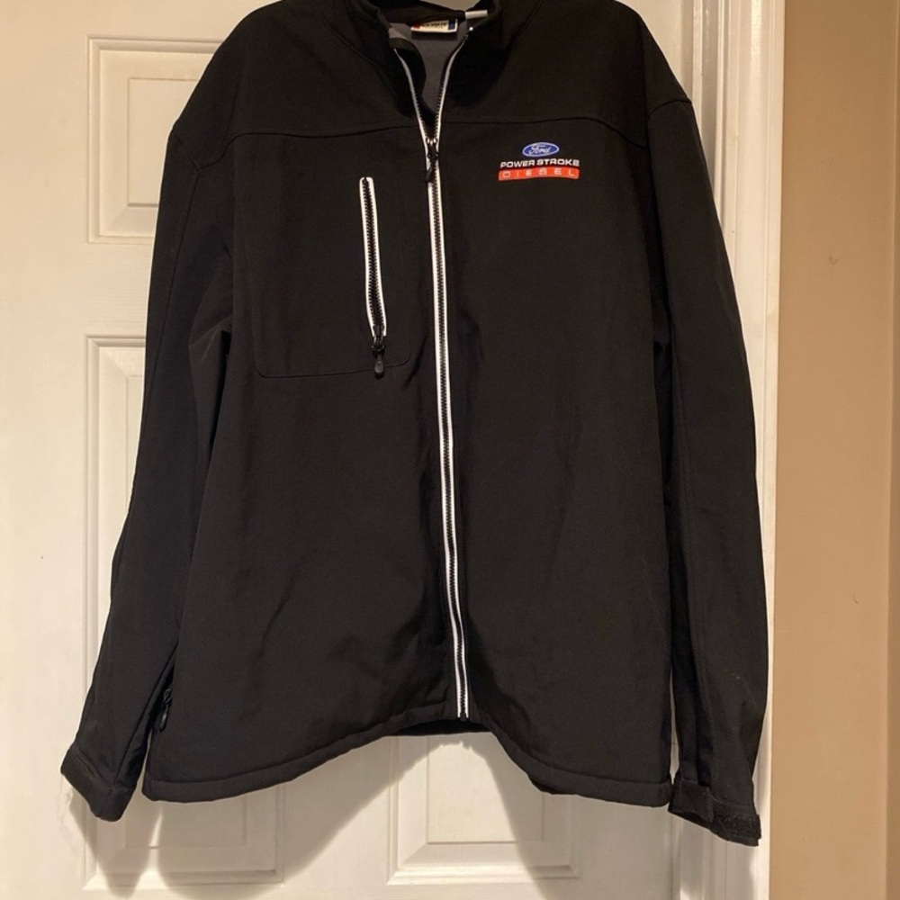 Clique Ford Power Stroke Diesel Fleece Lined Windbreaker Jacket Men’s Size XXL